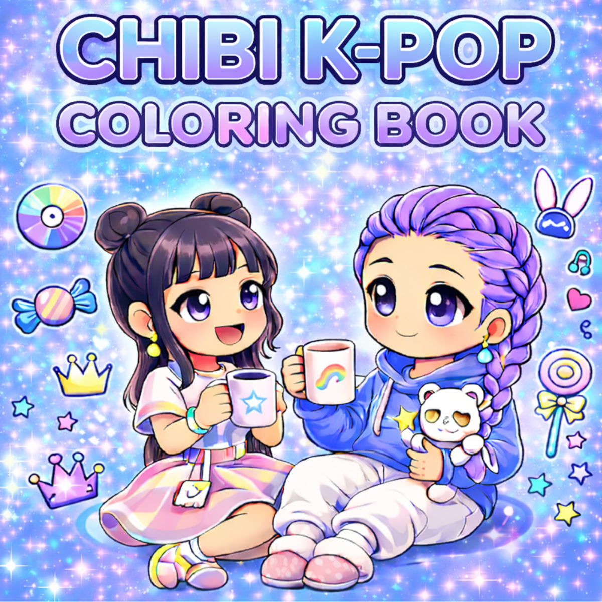 K-Pop Chibi Coloring Book cover