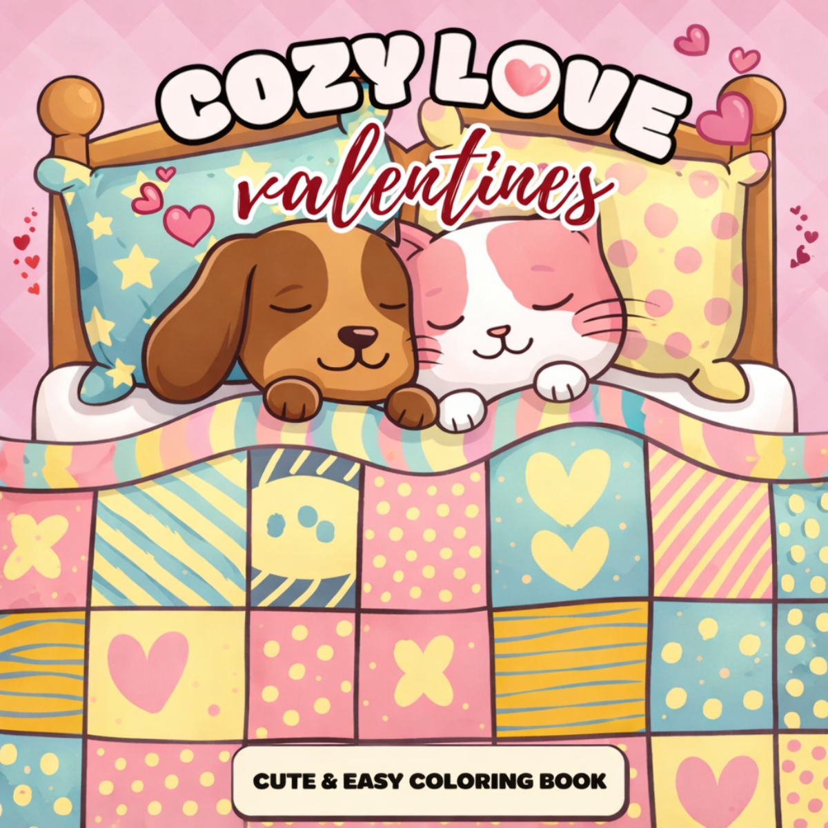 Cozy Love Valentines Coloring Book cover